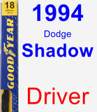 Driver Wiper Blade for 1994 Dodge Shadow - Premium