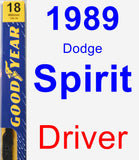 Driver Wiper Blade for 1989 Dodge Spirit - Premium