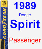 Passenger Wiper Blade for 1989 Dodge Spirit - Premium
