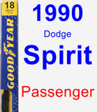 Passenger Wiper Blade for 1990 Dodge Spirit - Premium