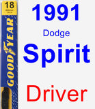 Driver Wiper Blade for 1991 Dodge Spirit - Premium