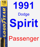 Passenger Wiper Blade for 1991 Dodge Spirit - Premium