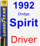 Driver Wiper Blade for 1992 Dodge Spirit - Premium