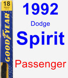 Passenger Wiper Blade for 1992 Dodge Spirit - Premium