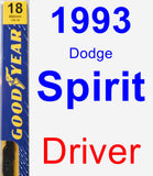 Driver Wiper Blade for 1993 Dodge Spirit - Premium