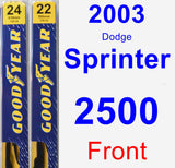 Front Wiper Blade Pack for 2003 Dodge Sprinter 2500 - Premium