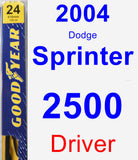 Driver Wiper Blade for 2004 Dodge Sprinter 2500 - Premium