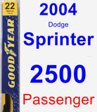 Passenger Wiper Blade for 2004 Dodge Sprinter 2500 - Premium