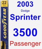 Passenger Wiper Blade for 2003 Dodge Sprinter 3500 - Premium