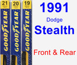 Front & Rear Wiper Blade Pack for 1991 Dodge Stealth - Premium