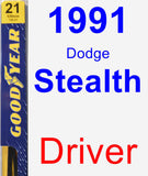 Driver Wiper Blade for 1991 Dodge Stealth - Premium