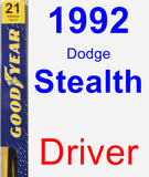 Driver Wiper Blade for 1992 Dodge Stealth - Premium