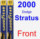 Front Wiper Blade Pack for 2000 Dodge Stratus - Premium