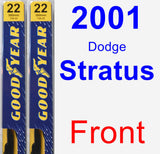 Front Wiper Blade Pack for 2001 Dodge Stratus - Premium