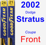 Front Wiper Blade Pack for 2002 Dodge Stratus - Premium
