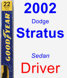 Driver Wiper Blade for 2002 Dodge Stratus - Premium