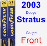 Front Wiper Blade Pack for 2003 Dodge Stratus - Premium