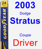 Driver Wiper Blade for 2003 Dodge Stratus - Premium