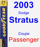 Passenger Wiper Blade for 2003 Dodge Stratus - Premium