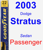 Passenger Wiper Blade for 2003 Dodge Stratus - Premium