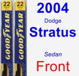 Front Wiper Blade Pack for 2004 Dodge Stratus - Premium