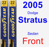 Front Wiper Blade Pack for 2005 Dodge Stratus - Premium