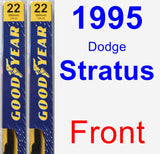 Front Wiper Blade Pack for 1995 Dodge Stratus - Premium