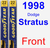 Front Wiper Blade Pack for 1998 Dodge Stratus - Premium