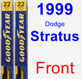 Front Wiper Blade Pack for 1999 Dodge Stratus - Premium