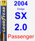 Passenger Wiper Blade for 2004 Dodge SX 2.0 - Premium