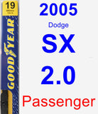 Passenger Wiper Blade for 2005 Dodge SX 2.0 - Premium