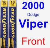Front Wiper Blade Pack for 2000 Dodge Viper - Premium