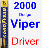 Driver Wiper Blade for 2000 Dodge Viper - Premium