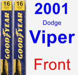 Front Wiper Blade Pack for 2001 Dodge Viper - Premium
