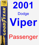 Passenger Wiper Blade for 2001 Dodge Viper - Premium