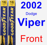 Front Wiper Blade Pack for 2002 Dodge Viper - Premium