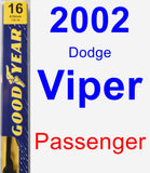 Passenger Wiper Blade for 2002 Dodge Viper - Premium