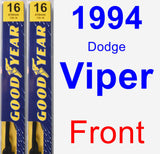 Front Wiper Blade Pack for 1994 Dodge Viper - Premium