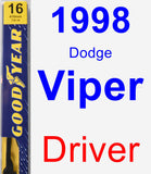 Driver Wiper Blade for 1998 Dodge Viper - Premium