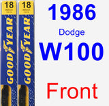 Front Wiper Blade Pack for 1986 Dodge W100 - Premium