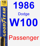 Passenger Wiper Blade for 1986 Dodge W100 - Premium
