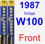 Front Wiper Blade Pack for 1987 Dodge W100 - Premium