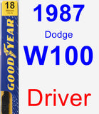 Driver Wiper Blade for 1987 Dodge W100 - Premium