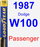 Passenger Wiper Blade for 1987 Dodge W100 - Premium