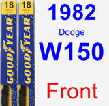 Front Wiper Blade Pack for 1982 Dodge W150 - Premium