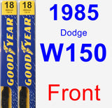 Front Wiper Blade Pack for 1985 Dodge W150 - Premium