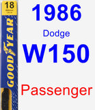 Passenger Wiper Blade for 1986 Dodge W150 - Premium