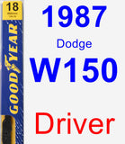 Driver Wiper Blade for 1987 Dodge W150 - Premium