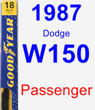 Passenger Wiper Blade for 1987 Dodge W150 - Premium