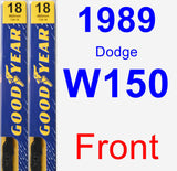 Front Wiper Blade Pack for 1989 Dodge W150 - Premium